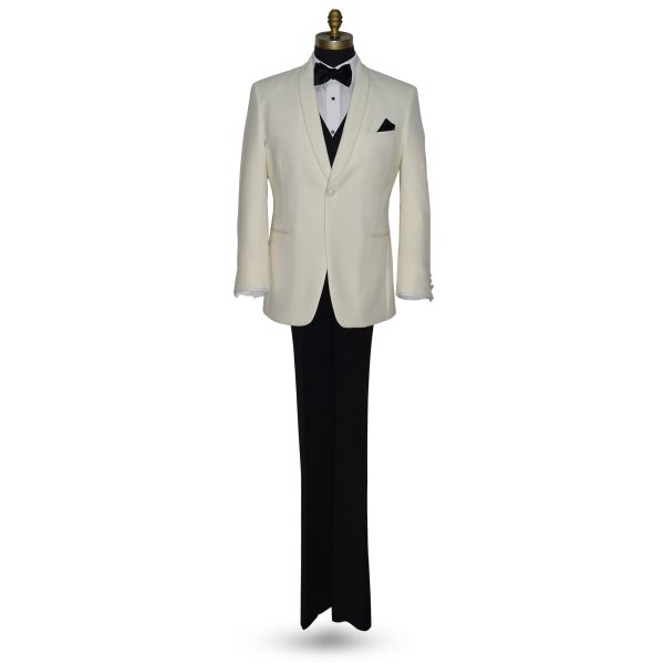 Ivory Shawl Collar Tuxedo Ensemble