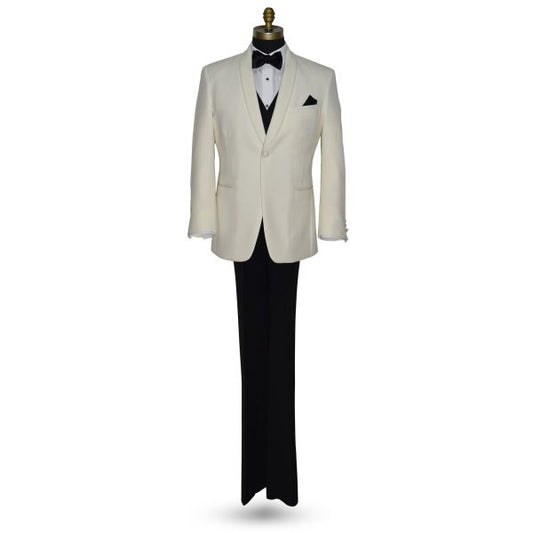 Ivory Shawl Collar Tuxedo Ensemble