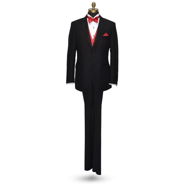 Valentina Red Tuxedo Vest