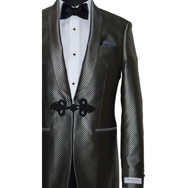 GOBI SAND AND BLACK SHAWL COLLAR