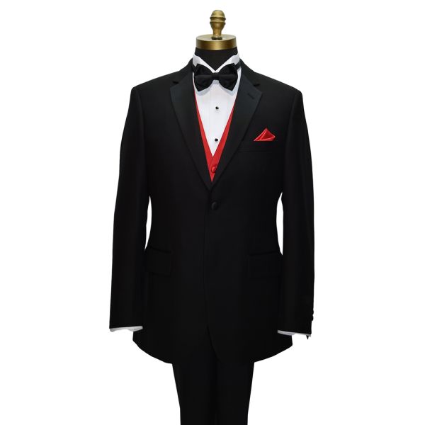 Valentina Red Tuxedo Vest