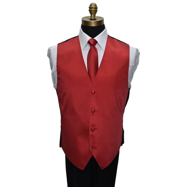 Valentina Red Tuxedo Vest