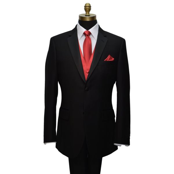 Valentina Red Tuxedo Vest
