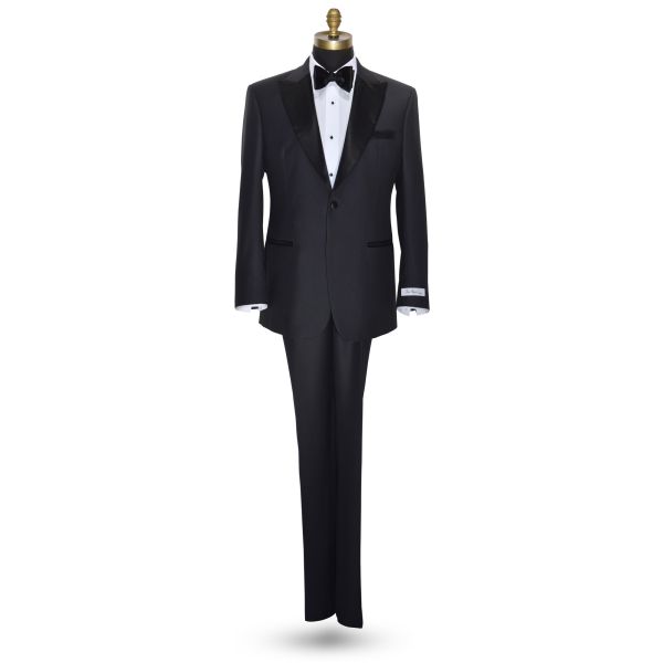 CHARCOAL PEAK LAPEL TUXEDO ENSEMBLE