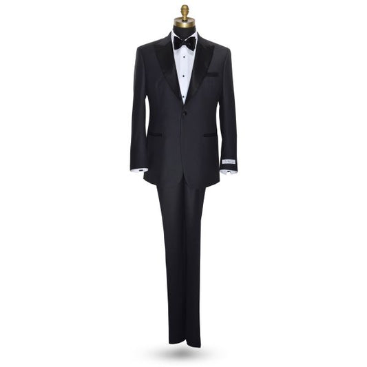 CHARCOAL PEAK LAPEL TUXEDO ENSEMBLE