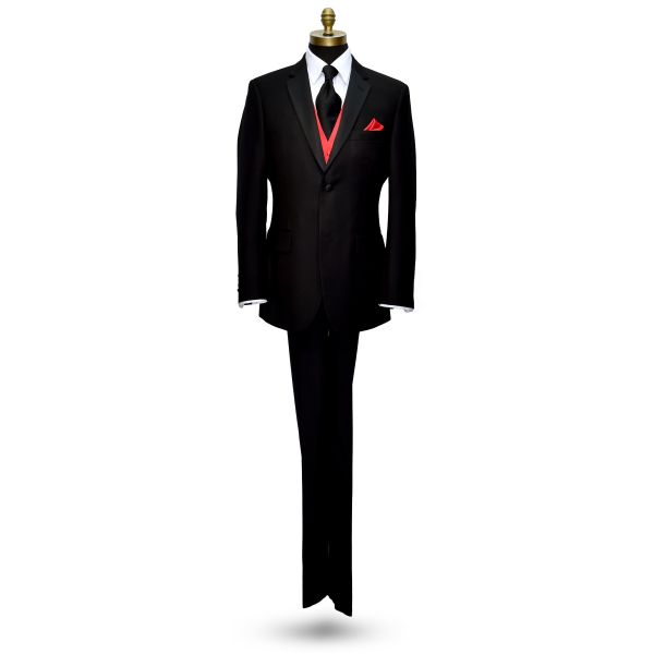 VALENTINA - RUBY RED POCKET HANDKERCHIEF