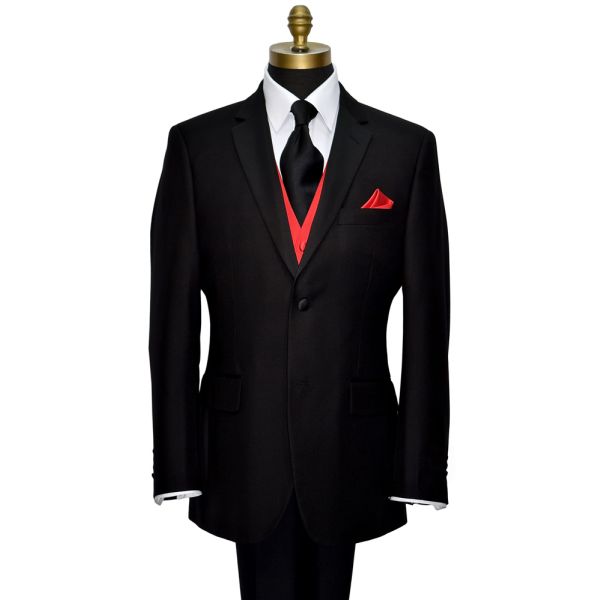 Valentina Red Tuxedo Vest