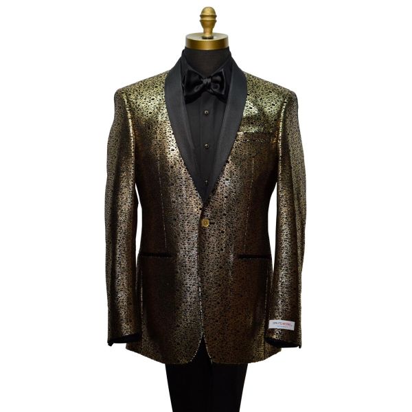 BLACK AND GOLD SHAWL COLLAR TUXEDO