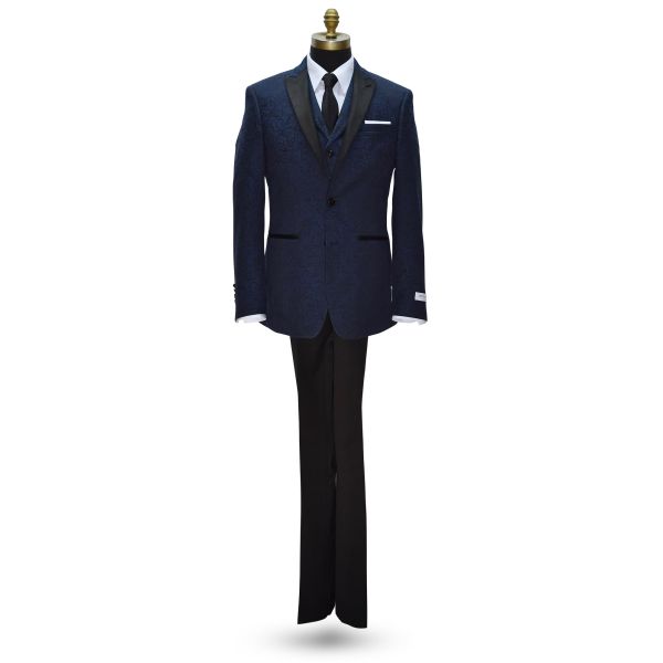 NIGHT BLUE PAISLEY TUXEDO ENSEMBLE