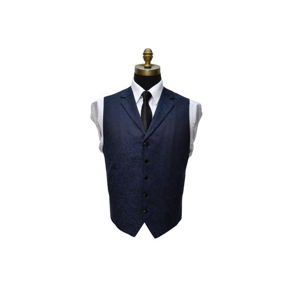 BLUE PAISLEY VEST