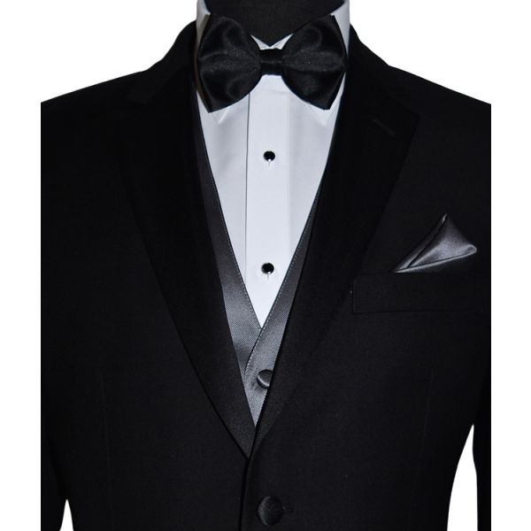 Charcoal Gray Tuxedo Vest