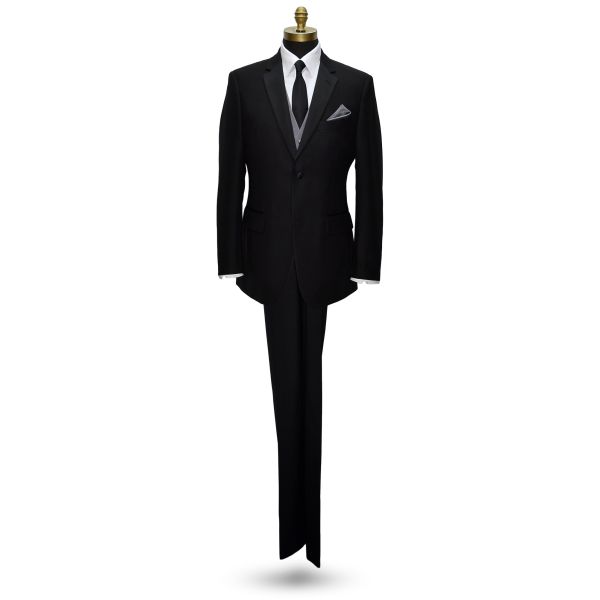 Charcoal Gray Tuxedo Vest