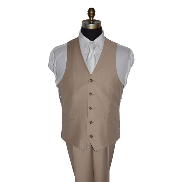 Tan Suit 3 Piece Coat Pants Vest