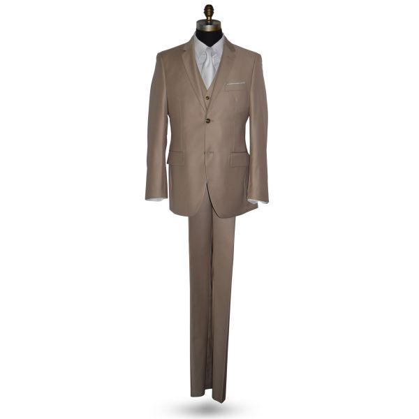 Tan Suit 3 Piece Coat Pants Vest