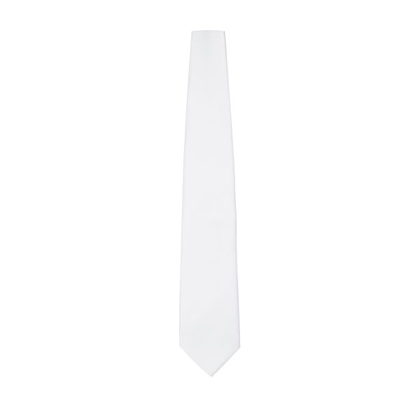 WHITE DRESS TIE CLASSIC-LOW SHEEN