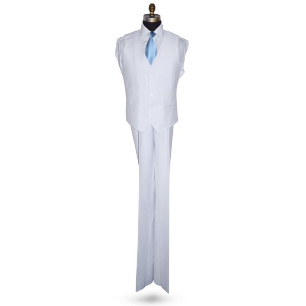 White 3 Piece Men's Suit -Coat, Pants and Vest