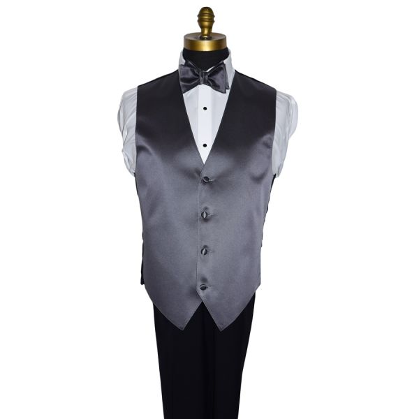 Charcoal Gray Tuxedo Vest