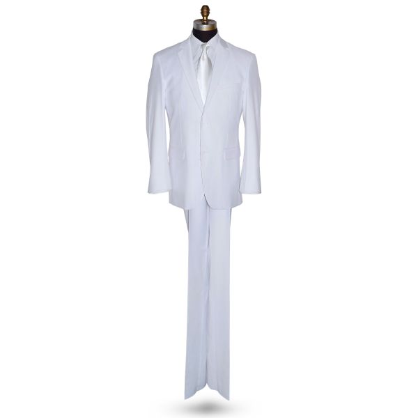 White 3 Piece Men's Suit -Coat, Pants and Vest
