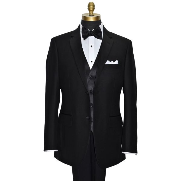 BLACK SATIN BOWTIE WITH TEXTURE-TIE YOURSELF
