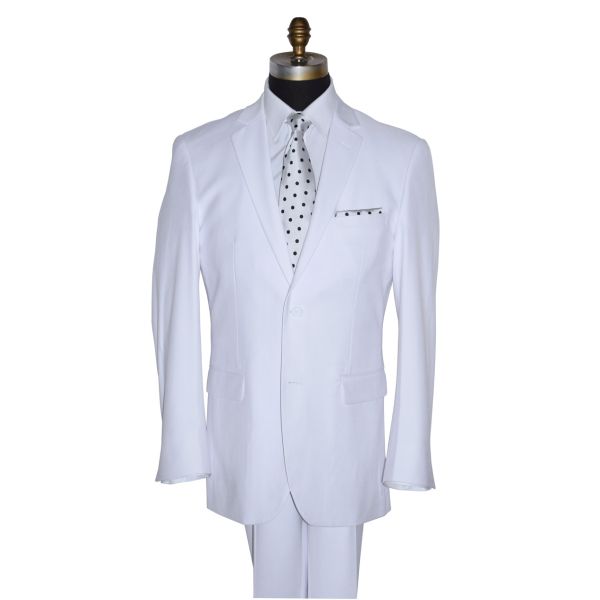 White 3 Piece Men's Suit -Coat, Pants and Vest