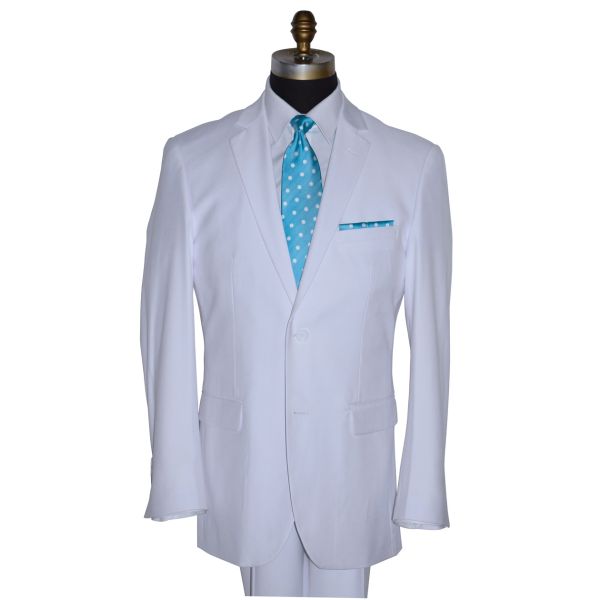 White 3 Piece Men's Suit -Coat, Pants and Vest