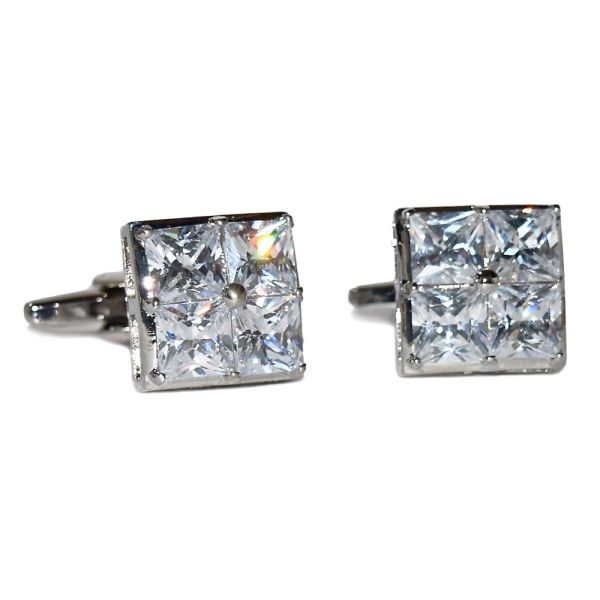 CUFFLINKS CUBIC ZIRCONIUM