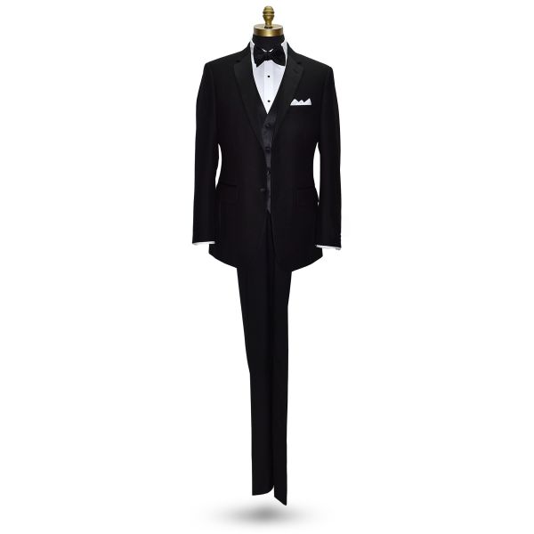 BLACK SATIN BOWTIE WITH TEXTURE-TIE YOURSELF