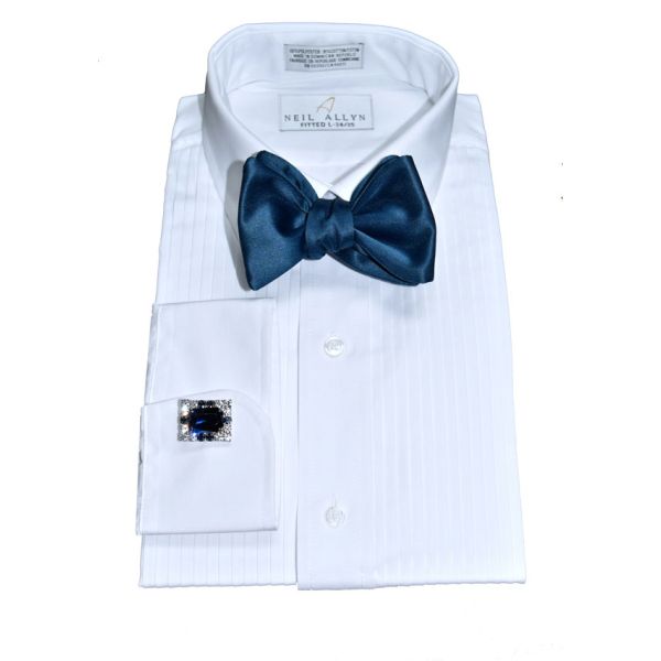 PEACOCK BLUE BOWTIE -TIE YOURSELF
