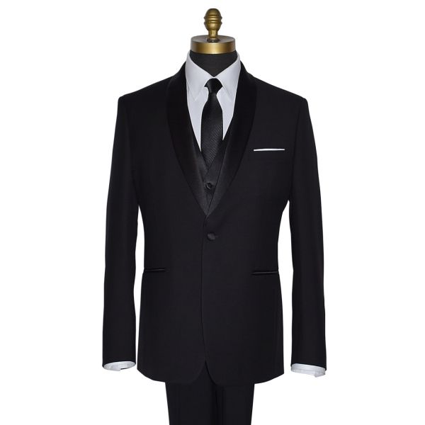 BLACK DRESS NECKTIE WITH SUBTLE STRIPE-TIE YOURSELF