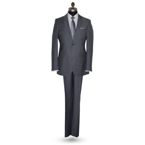 STORMY GRAY SLIM FIT SUIT - WOOL CASHMERE