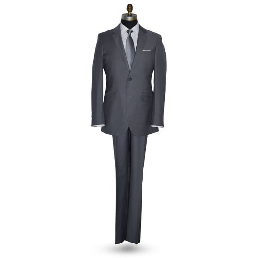 STORMY GRAY SLIM FIT SUIT - WOOL CASHMERE