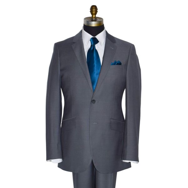 STORMY GRAY SLIM FIT SUIT - WOOL CASHMERE