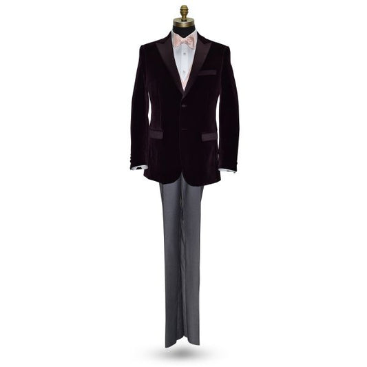 Plum Velvet Tuxedo Ensemble