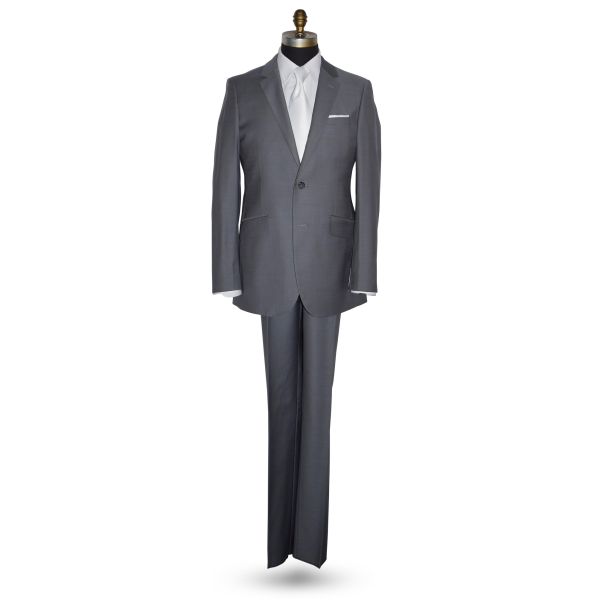 STORMY GRAY SLIM FIT SUIT - WOOL CASHMERE