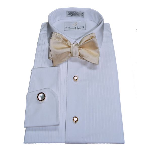 Champagne Bow Tie and Pocket Hankie -SELF TIE