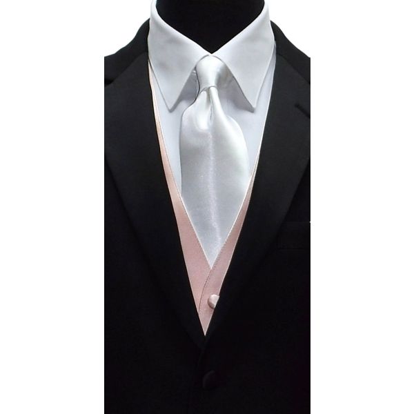 WHITE SATIN DRESS TIE CLASSIC-HI SHEEN