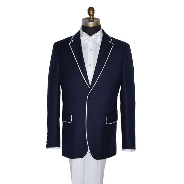 BON VOYAGE NAVY SUIT WITH WHITE TRIM AND WHITE PANTS