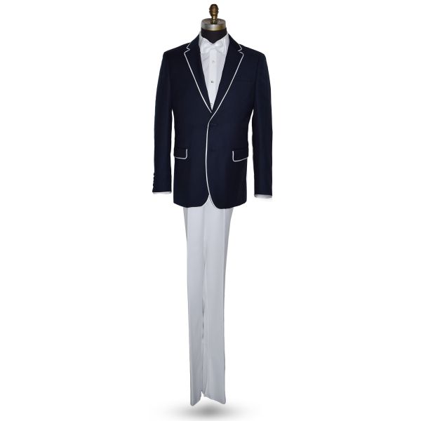 BON VOYAGE NAVY SUIT WITH WHITE TRIM AND WHITE PANTS