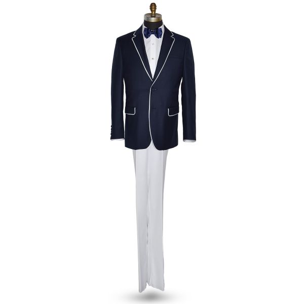 BON VOYAGE NAVY SUIT WITH WHITE TRIM AND WHITE PANTS