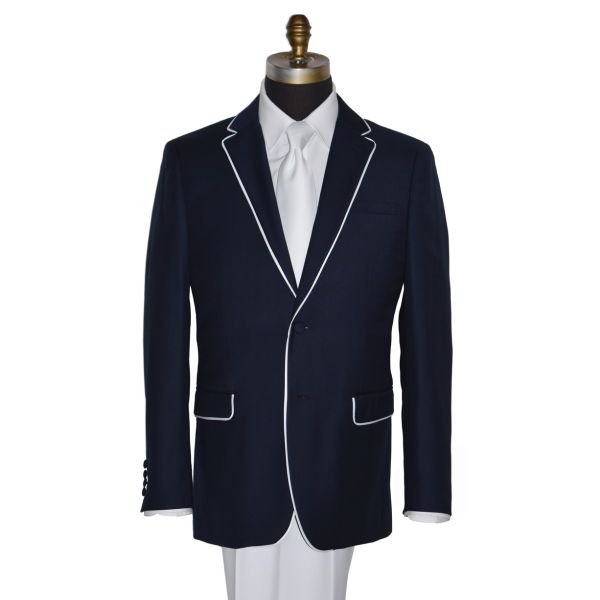 BON VOYAGE NAVY SUIT WITH WHITE TRIM AND WHITE PANTS