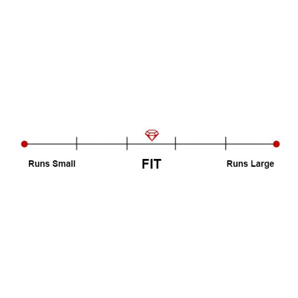 fitment scale indicating this product fits true to size