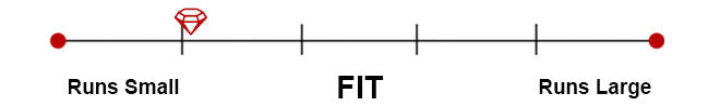 measurement scale indicating this tuxedo fits a little small