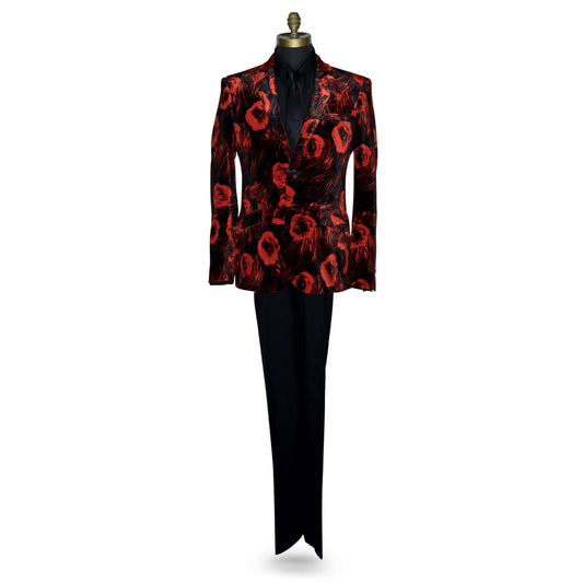 Velvet Red Tuxedo Ensemble