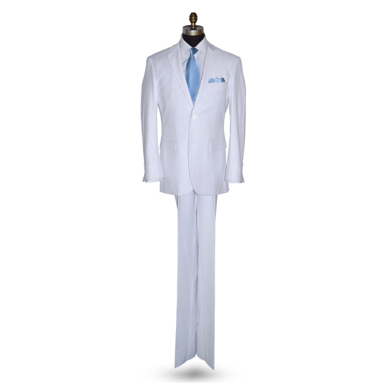 White 3 Piece Men's Suit -Coat, Pants and Vest