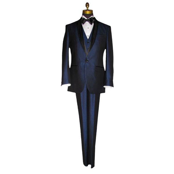 Ink Blue Shawl Collar Tuxedo with Pants Ensemble