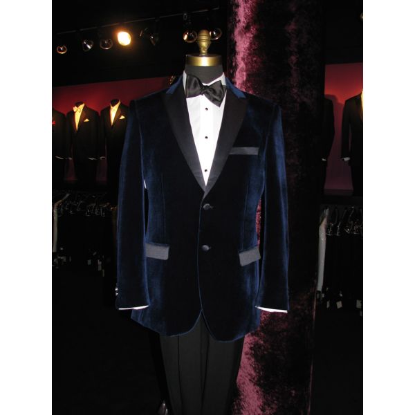 Men's Blue Velvet Tuxedo Jacket