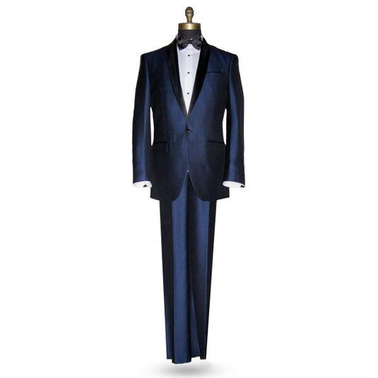 Ink Blue Shawl Collar Tuxedo with Pants Ensemble