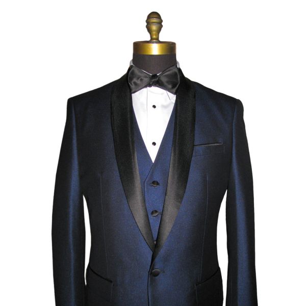 Ink Blue Shawl Collar Tuxedo with Pants Ensemble