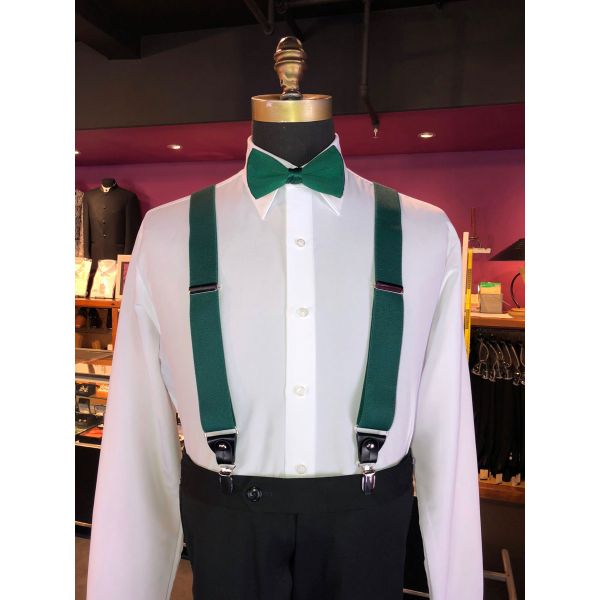 HUNTER GREEN SUSPENDERS