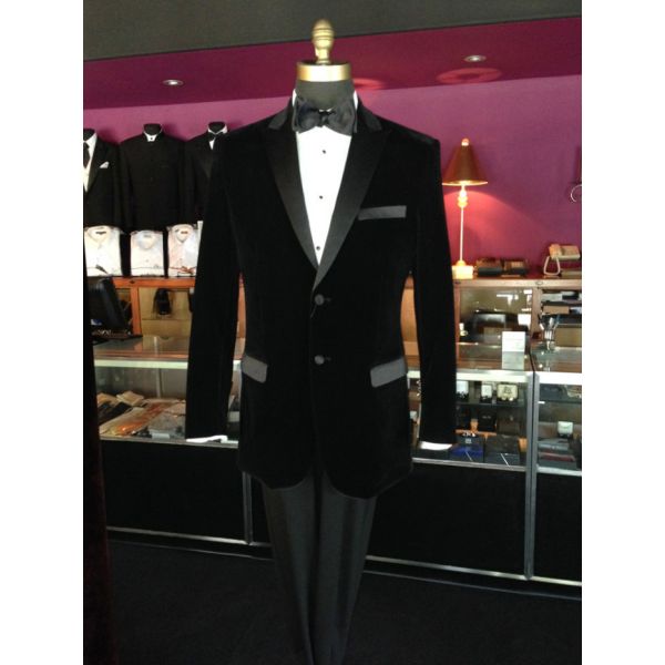 Black Velvet Dinner Jacket/Tuxedo - Ensemble